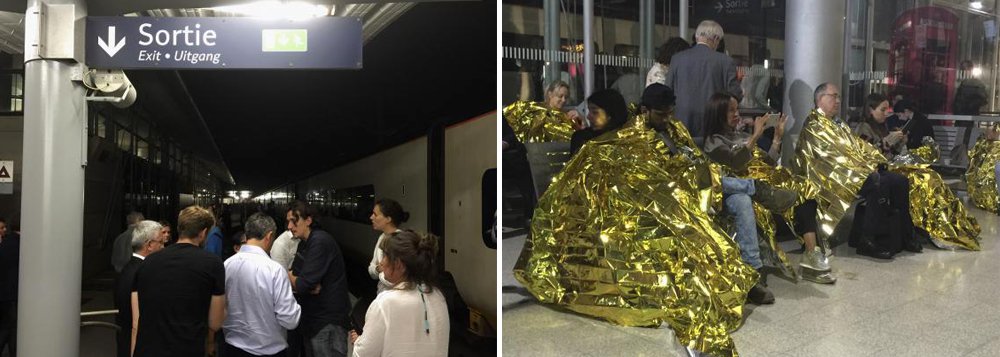 Centenas de imigrantes e refugiados bloquearam, durante a noite desta terça-feira (1) os trens de alta velocidade que fazem aligação entre  Paris a Londres, perto do porto francês de Calais; imigrantes ficaram em cima dos trilhos da estação de Calais-Frethun e forçaram a operadora ferroviária francesa SNCF a interromper serviços perto da entrada do túnel sob o Canal da Mancha; ao todo, cinco  trens de alta velocidade Eurostar foram bloqueados por horas 