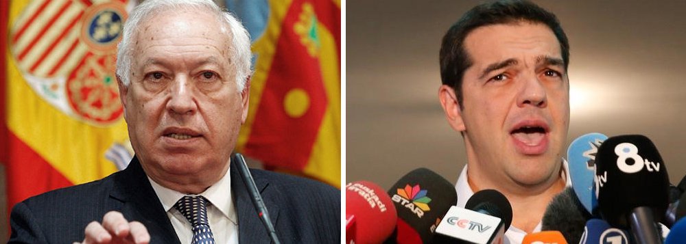 Ministro dos Assuntos Exteriores e Cooperação de Espanha, José Manuel García-Margallo, considerou nesta segunda-feira, 21, que a reeleição de Alexis Tsipras como primeiro-ministro da Grécia "é uma notícia preocupante para o projeto europeu"; ele fez a declaração quando questionado pelos jornalistas sobre a vitória do Syriza, de Tsipras, nas eleições legislativas antecipadas; governo espanhol foi um dos principais opositores de Alexis Tsipras durante as negociações da Grécia com os seus credores, opondo-se a uma renegociação da dívida e a um perdão em toda a linha