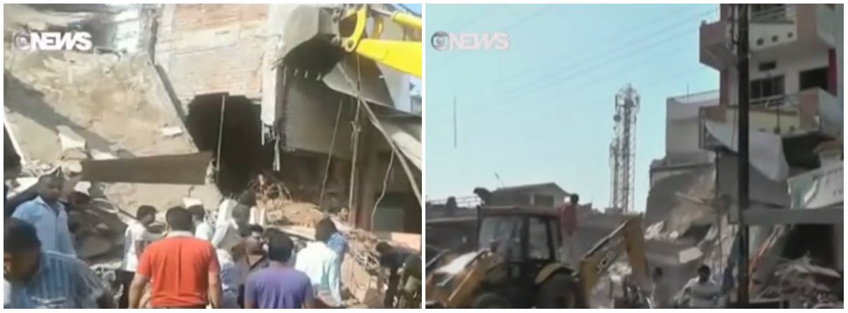 Um botijão de gás explodiu em um restaurante na cidade de Petlawad, no estado de Madhya Pradesh, cerca de 800 quilômetros ao sul de Nova Délhi, provocando uma segunda explosão de detonadores de construção armazenados ilegalmente nas proximidades