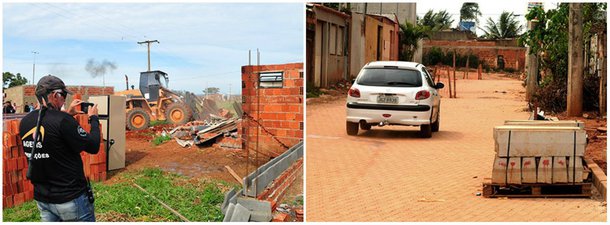 Para dar prosseguimento às obras de infraestrutura e construção de unidades habitacionais no Sol Nascente, em Ceilândia, começaram a ser retiradas 200 edificações de alvenaria em área irregular no Trecho 2; a previsão é que os trabalhos terminem até sexta (27); no local serão instaladas 2.148 casas; montante de recursos previsto para o programa Pró-Moradia II é de R$ 220 milhões; o governo também já deu início a obras de pavimentação na localidade