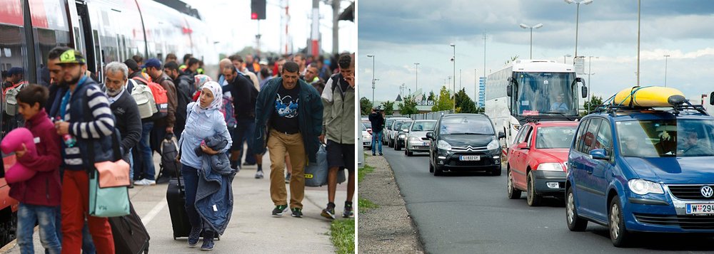 Áustria determinou que as Forças Armadas exerçam controle nas fronteiras de maneira a conter a leva de imigrantes e refugiados que atravessam a Hungria a pé em direçõa ao país; "Se a Alemanha realizar controles fronteiriços, a Áustria precisa fortalecer suas fronteiras", disse o vice-chanceler Reinhold Mitterlehner; "Estamos fazendo isto agora", completou