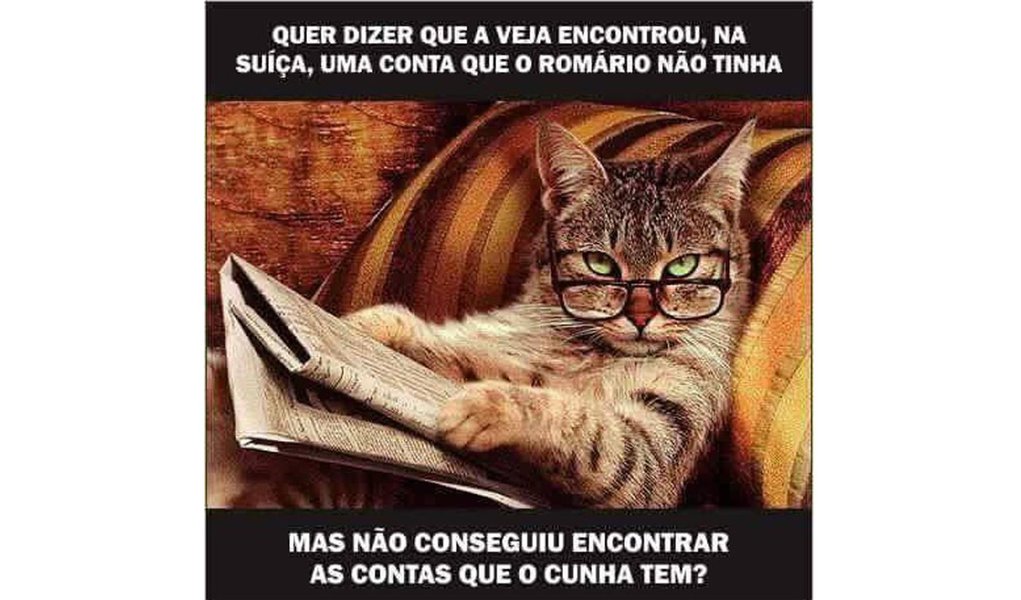 Como pôde a revista veja encontrar, na suíça, uma conta que o Romário não tinha e não conseguir encontrar as contas que Cunha, efetivamente, tem?