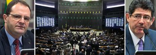 Votação da meta fiscal foi adiada para esta quarta-feira por falta de quórum; o ministro Nelson Barbosa avisou que o País vai parar se ela não for aprovada nas próximas horas; ontem, depois da divulgação de uma das recessões mais severas da história, a Fazenda, de Joaquim Levy, apontou fatores “não econômicos” como responsáveis pela crise, numa alusão ao impasse político e à Lava Jato; oposição, no entanto, aposta no caos para tentar um impeachment; sem a meta aprovada, Dilma violaria a Lei de Responsabilidade Fiscal em 2015