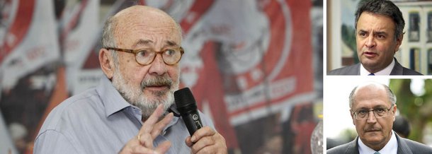 Para o jornalista Ricardo Kotscho, a mudança de postura adotada pelo governador Geraldo Alckmin (PSDB) contra o governo da presidente Dilma Rousseff deve-se a pesquisas presidenciais para 2018 que o colocam atrás do senador mineiro Aécio Neves, presidente nacional do PSDB; "Assim do nada, sem aviso prévio, Alckmin mudou sua estratégia mineira de deixar o tempo passar, sem fazer muita marola contra o governo, para esperar a sua vez em 2018", afirmou; Kotscho destaca que num ponto, os dois presidenciáveis tucanos são iguais: "a mesma veemência com que defendem investigações contra o PT eles não mostram na hora de falar das denúncias contra o PSDB, sempre relegadas aos pés de página e escondidas no noticiário"