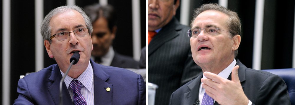 Aborrecido por causa do fim das doações empresariais para campanhas eleitorais, o presidente da Câmara, Eduardo Cunha (PMDB-RJ), trabalha nos bastidores para esvaziar mais uma vez a sessão conjunta do Congresso (com deputados e senadores) convocada pelo presidente do Senado, Renan Calheiros (PMDB-AL), para terça-feira (6); Cunha está insatisfeito com Renan, a quem cabe convocar as sessões conjuntas, porque o correligionário se negou a colocar na pauta da sessão da última quarta (30) o veto do Planalto às doações empresariais