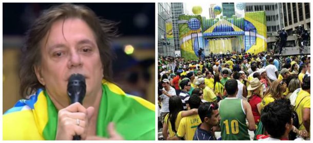 Em apresentação no Brazilian Day, em Nova York, o cantor Fábio Júnior protestou contra a "desordem e a roubalheira" no Brasil e estimulou um coro xingando a presidente Dilma Rousseff: 'às vezes eu tenho vergonha alheia, sabe? De ver os nossos governantes lá... Todo mundo roubando, todo mundo metendo a mão. Dilma, Lula, Zé Dirceu, PMDB, vocês não tem mais o que fazer, não, porra?'; quando o público passou a gritar: "Ei, Dilma, vai tomar no cu", ele direcionou seu microfone para o coro; fez ainda uma referência à deficiência do ex-presidente Lula: "Vocês sabem onde tá aquele dedinho que o Lula perdeu, né? Onde é que ele enfiou, né? No nosso!"
