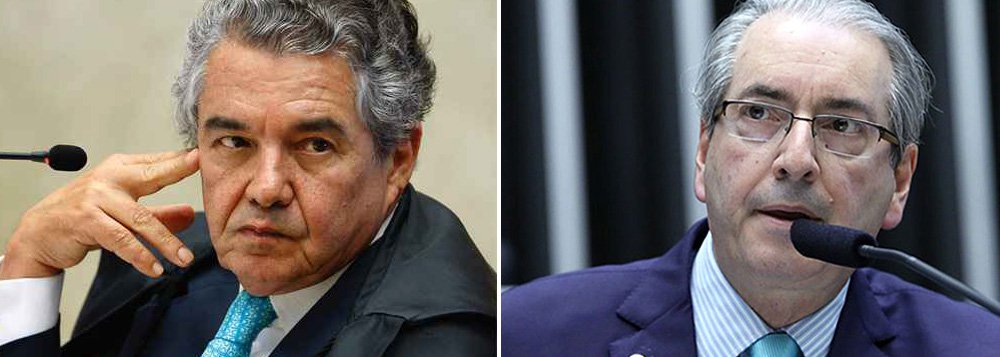 Ministro Marco Aurélio Mello, do Supremo Tribunal Federal, determinou que o presidente da Câmara, Eduardo Cunha (PMDB-RJ), abra processo de impeachment contra o vice-presidente Michel Temer imediatamente; se não cumprir a decisão, ministro da Corte indicou na coluna de Natuza Nery que cunha passa a correr sérios riscos de ser destituído do cargo pelo STF 