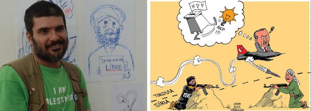 Cartunista brasileiro Carlos Latuff teve o acesso à sua página bloqueado pelo governo da Turquia, depois de ilustrações com críticas ao presidente turco Recep Tayyip Erdogan; artista que tem charges publicadas no 247 disse que recebeu notificação dos administradores da plataforma WordPress, onde hospeda seu blog de charges, de que o acesso na Turquia estava bloqueado; "Já sofri diversas ações de censura, não chega a me surpreender", afirma; governo turco não especificou as razões do bloqueio confirmou que houve um processo relacionado ao site desse artista; acesso à página já está liberado a partir da capital Istambul