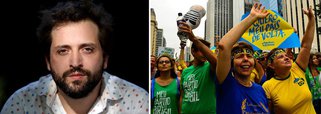 “Não contem comigo para nenhuma manifestação que peça o Brasil de volta -são grandes as chances desse Brasil ser a encarnação das trevas”, diz o humorista Gregorio Duvivier; “Da minha parte, acho que prefiro ficar por aqui mesmo. Ainda não inventaram nada melhor do que o presente”; “Se você quer algum Brasil de volta -levando em conta nossa história-, cuidado: você pode estar se entregando”, conclui