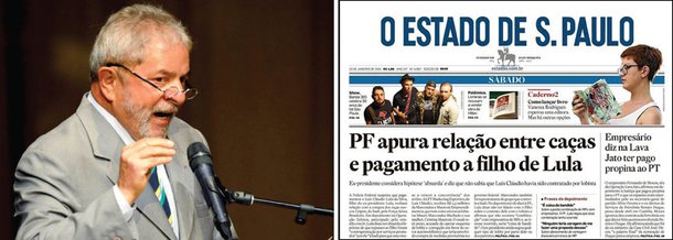 Jornalista Fernando Brito destroça a manchete do jornal O Estado de S. Paulo deste sábado (23), publicada mesmo depois do desmentido peremptório pela nota divulgada na sexta à noite pelo Instituto Lula; para ele, o próprio documento que deu origem à sua publicação desmente a sugestão de recebimento de vantagem pela compra dos caças suecos Gripen, negociação concluída dois anos após o fim do mandato do petista; “É tão ‘legítimo’ imaginar que a contratação do ‘filho do Lula’ fosse o pagamento pelo ‘lobby’ dos sindicatos suecos”, ironiza