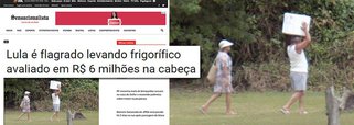 Site de humor Sensacionalista debocha da campanha da mídia contra o ex-presidente Lula: ‘o cerco se fechou ainda mais com a divulgação das imagens em que Lula aparece carregando um frigorífico na cabeça. De acordo com uma reportagem da revista Veja, o frigorífico é avaliado em seis milhões de reais. “Dentro da câmara refrigerada, Lula carregava cinco toneladas de filé da Friboi”, diz a reportagem’