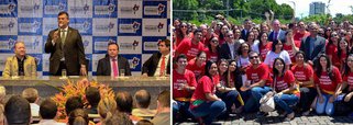 O governador Flávio Dino, anunciou, no Palácio Henrique de La Rocque, o início das atividades da Força Estadual de Saúde do Maranhão (Fesma) nos 30 municípios que integram o Plano ‘Mais IDH’ e a implementação das ações do Plano de Enfrentamento da Epidemia de Dengue, Chikungunya e Zika vírus nos 217 municípios maranhenses; a FES tentará reverter indicadores como morbimortalidade infantil e materna, taxas de internação por complicação de doenças crônicas e controle de endemias negligenciadas; "Nós temos a convicção que o engajamento desses profissionais próximos às redes municipais de saúde garantirão indicadores de saúde e de qualidade de vida mais adequados para o estado nos próximos anos”, enfatizou Dino