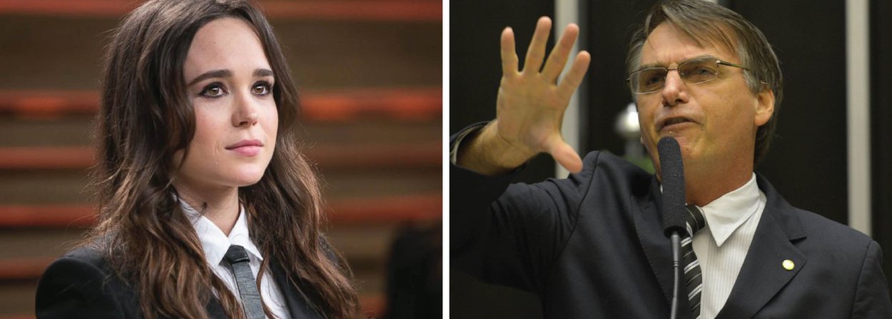 Atriz canadense Ellen Page, conhecida por defender a causa LGBT, entrevistou e confrontou o deputado Jair Bolsonaro (PP-RJ), defensor e praticante da homofobia; na entrevista, feita para a série Gaycation, Bolsonaro afirma que o aumento da quantidade de gays na sociedade se deu devido “as liberalidades, as drogas e a mulher também estar trabalhando”; assista