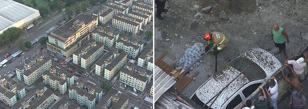 Pelo menos cinco pessoas morreram e 13 ficaram feridas após uma explosão num conjunto habitacional no bairro Fazenda Botafogo, às margens da Avenida Brasil, no subúrbio do Rio de Janeiro; segundo a Defesa Civil, o acidente foi causado por um vazamento na tubulação de gás da CEG, a concessionária fornecedora de Gás do Rio de Janeiro, no subsolo de um dos prédios do conjunto