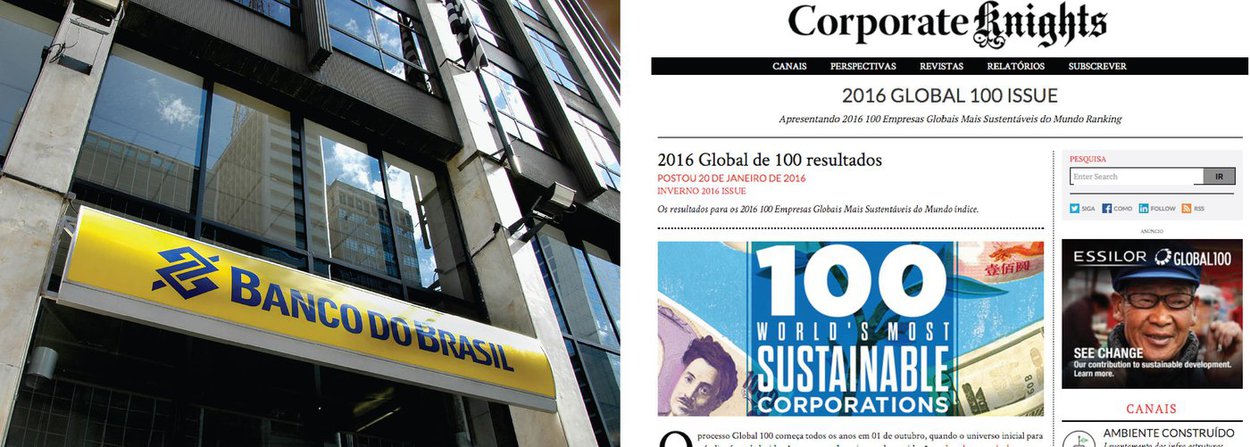 Banco foi incluído pela segunda vez no ranking da Corporate Knights (KC), publicação canadense especializada em responsabilidade social e desenvolvimento sustentável, divulgou nesta quinta-feira 21 em Davos, na Suíça, durante o Fórum Econômico Mundial, a tradicional lista The Global 100, que contempla empresas com as melhores práticas de sustentabilidade corporativa