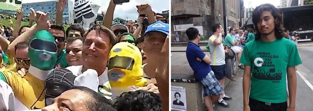 O "porta-voz da juventude" Kim Kataguiri e Jair Bolsonaro se uniram ontem, um com um artigo na Folha e outro posando para fotos, em Brasília, na idade mental de adoradores dos Power Rangers; "Este é o grau de indigência intelectual que vai se tornando dominante nas manifestações da direita", escreve o jornalista Fernando Brito, do Tijolaço