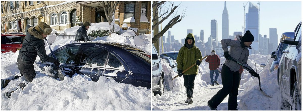 Washington continuava inacessível depois de uma tempestade de neve que paralisou o nordeste dos Estados Unidos, matando 19 pessoas; a tempestade foi a segunda maior na história de Nova York, com 68 centímetros de neve no Central Park à meia-noite de sábado