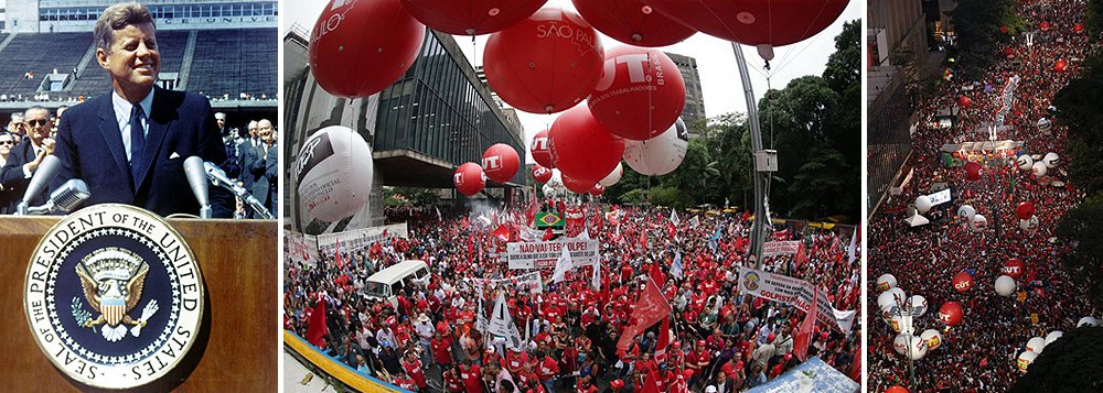 "Ficou famosa a frase de John Kennedy, em um de seus discursos, em que ele diz 'não pergunte o que o seu país pode fazer por você, mas o que você pode fazer por seu país'. Hoje é um daqueles dias em que cada um de nós terá de responder a esta questão", escreve o jornalista Fernando Brito, do Tijolaço, no dia que estão marcadas manifestações contra o golpe em cidades do País todo e no exterior