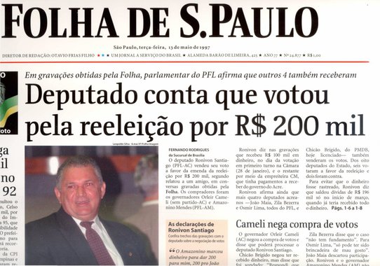 A diferença do "caixa dois" da reeleição do ex-presidente Fernando Henrique Cardoso do "caixa dois" das eleições municipais de 2004 é que lideranças do PT foram investigadas por todas as instituições da República, foram condenadas e presas, enquanto que membros do PSDB, do PFL e de outros partidos da oposição não foram investigados e hoje flanam na desgraça do PT