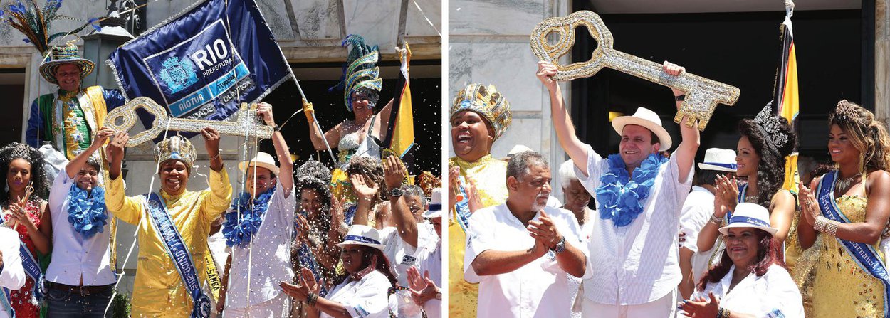 O carnaval da Cidade Olímpica começou oficialmente com a entrega da chave simbólica da cidade ao Rei Momo. Pelo terceiro ano consecutivo, Wilson Neto recebeu a chave das mãos do prefeito Eduardo Paes, no Palácio da Cidade; "É uma alegria enorme abrir este carnaval do ano olímpico. O que a gente pede é que as pessoas curtam a folia com muita paz e tranquilidade, respeitando o direito dos outros. Que sejam cinco dias de muita celebração, não só na Sapucai, mas também em todos os blocos", afirmou o prefeito
