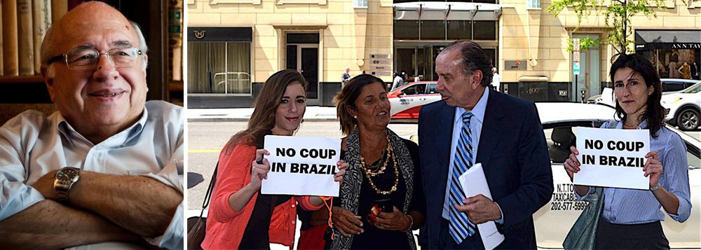 Escritor Fernando Verissimo destaca o “açodamento” para contestar a ofensiva internacional de Dilma Rousseff contra o golpe: “Os ministros do Supremo Celso de Mello e Gilmar Mendes se apressaram a declarar que, ao contrário do que a Dilma poderia dizer na ONU, o impeachment em curso estava longe de ser um golpe. O Senado mandou o senador Aloysio Nunes atrás da Dilma, com a missão de rebater o que ela falasse, fosse o que fosse”; “Dizem que a primeira vítima de uma guerra é sempre a verdade. Se for assim, a segunda vítima é, certamente, o senso do ridículo”, conclui 