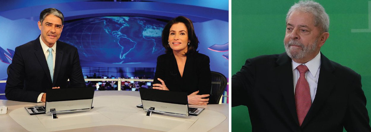 A ação que o ex-presidente abriu para ter nove minutos no Jornal Nacional como direito de resposta após matéria que noticiou a abertura de denúncia contra ele pelo Ministério Público de São Paulo foi negada pela Justiça; o Instituto Lula acusou o telejornal de ter usado um e-mail de jornalista da Globonews, canal fechado da emissora, apagando o logo, para tentar provar que Lula teria sido procurado pelo JN antes de reportagem ofensiva