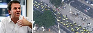 Após taxistas iniciarem um protesto contra o Uber, e deixarem o trânsito caótico, o prefeito do Rio, Eduardo Paes, afirmou que, se a cidade não voltar à normalidade, o executivo vai “tomar medidas mais enérgicas contra os manifestantes”; serão aplicadas multas referentes às violações das regras de trânsito; a prefeitura poderá cassar a autonomia dos taxistas
