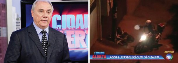 O Ministério Público Federal abriu uma ação civil pública contra a emissora pela cobertura de uma perseguição policial feita pelo jornalista Marcelo Rezende, apresentador do Cidade Alerta, em junho do ano passado; o MPF pede retratação pública da Recorde que dure o mesmo tempo da reportagem; se descumprir, terá de pagar uma multa de R$ 97 mil por dia