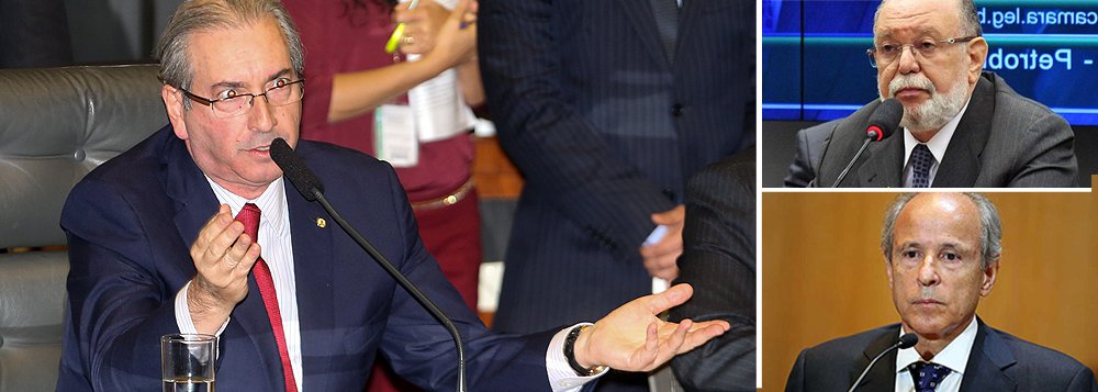 No pedido de afastamento cautelar do presidente da Câmara, Eduardo Cunha (PMDB), procurador-geral da República, Rodrigo Janot, cita conversas obtidas no celular apreendido do peemedebista com o empreiteiro Léo Pinheiro, da OAS, na qual negocia um projeto de interesse do empreiteiro e pede propina; e com o então presidente da Andrade Gutierrez, Otávio Azevedo, acertando emendas a seu favor: ‘Cunha transformou a Câmara em "balcão de negócios"’, disse 