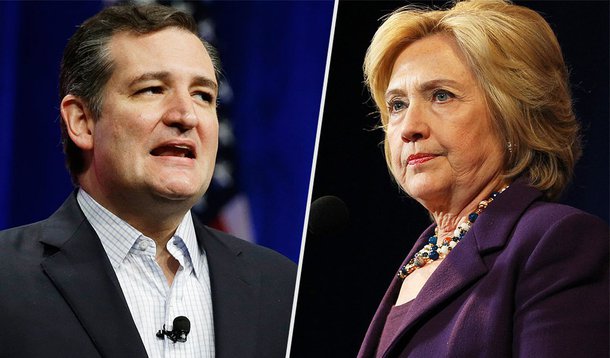 De acordo com as projeções, no lado republicano, Ted Cruz, filho de imigrante cubano e nascido no Canadá, teve 28% dos votos, contra 24% do multimilionário Donald Trump, que dominou as pesquisas de intenções desde junho passado; na ala democrata, Hillary Clinton teve disputa apertada com o seu concorrente Bernie Sanders; com 95% dos votos apurados, Clinton contava com 49,89% de apoio, enquanto Sanders tinha 49,59%