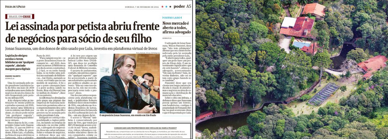 Reportagem publicada neste domingo pelo jornal "é um amontoado de sandices", "um delírio", critica o jornalista Fernando Brito; texto trata de lei assinada pelo ex-presidente Lula em 2010 e que "obrigava, num prazo de dez anos, todas as escolas públicas a terem – vejam que absurdo! – uma bi-bli-o-te-ca!"; matéria diz que a lei beneficiou Jonas Suassuna, empresário que publica livros e um dos donos do sítio em Atibaia frequentado por Lula; "O furor acusatório contra Lula chegou às raias da loucura: canoa, pedalinho e, agora, bibliotecas escolares"