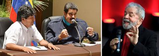 Para Evo Morales, presidente da Bolívia, a condução coercitiva do ex-presidente Lula na 24ª fase da operação Lava Jato foi uma "lição do imperialismo"; "Quero expressar minha solidariedade ao companheiro Lula. Esta manhã detiveram o ex-presidente do Brasil. Nossa saudação revolucionária, a luta segue", disse; já Nicolás Maduro utilizou sua conta no Twitter para prestar apoio a Lula; "O caminho foi longo e não puderam com você. Desse ataque miserável sairás mais forte, a Venezuela te abraça", escreveu Maduro, ao compartilhar fotos do ex-presidente brasileiro
