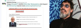 Cantor convoca seguidores nas redes sociais para protestar em frente à casa do filho do ministro do STF Teori Zavascki, que tirou ontem o caso do ex-presidente Lula das mãos de Sérgio Moro e pediu explicações ao juiz de Curitiba sobre a divulgação dos áudios envolvendo Lula e a presidente Dilma; ao comentar o fato, o músico afirma nunca ter incitado o ódio; "Quanto mais vocês jogarem sujo, mais revolta causarão em todos o povo brasileiro, vocês são criminosos"