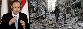 "É tempo de acabar com a violência [na Síria], de pôr fim às injustiças e de dar às pessoas a oportunidade para construírem uma vida melhor", disse Ban Ki-moon, durante coletiva de imprensa. O secretário-geral da ONU faz uma visita de dois dias ao Líbano; "As Nações Unidas não pouparão esforços para pôr fim ao conflito na Síria nem para chegar a um acordo de paz justo e duradouro no Oriente Médio", afirmou aos jornalistas
