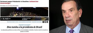 "Muitos na esquerda brasileira acreditam que os EUA estão planejando ativamente a instabilidade atual no país com o propósito de se livrar de um partido de esquerda que se apoiou fortemente no comércio com a China, e colocar no lugar dele um governo mais favorável aos EUA que nunca poderia ganhar uma eleição por conta própria. Embora não tenha surgido nenhuma evidência que comprove essa teoria, uma viagem aos EUA, pouco divulgada, de um dos principais líderes da oposição brasileira deve provavelmente alimentar essas preocupações", diz o site The Intercept, do jornalista Glen Greenwald