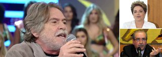 Ao vivo no Domingão do Faustão, o ator chamou de "golpe" o processo de impeachment contra a presidente Dilma Rousseff, "eleita com 54 milhões de votos"; José de Abreu destacou que o vice Michel Temer já foi citado quatro vezes na Lava Jato e lembrou que o principal condutor do processo é corrupto; "Pode tudo, só não pode juiz ladrão. Onde já se viu o Cunha ser juiz da Dilma?", questionou; sobre o episódio no restaurante em São Paulo, onde cuspiu em um casal que o ofendeu e a sua mulher, indagou: "por que nós não podemos conviver pacificamente nesse país pensando diferente?"