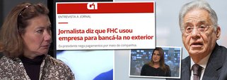 TV Globo divulgou em seus telejornais e deixou no topo de seu portal de notícias, o G1, o conteúdo da entrevista à Folha de S. Paulo concedida pela jornalista Mirian Dutra, ex-amante do ex-presidente Fernando Henrique Cardoso, que trabalhou 35 anos na emissora; em nota lida pelos jornalistas, a Globo afirma que não teve nenhum papel em esconder a funcionária no exterior, nem tinha conhecimento de "contrato fictício de trabalho" de Mirian, pelo qual ela recebeu recursos de FHC; em outra entrevista, Mirian contou que foi "exilada" e que era sempre cortada de trabalhos na emissora; Globo não blinda FHC hoje, mas nos oito anos em que ele foi presidente nada noticiou sobre o filho extraconjugal com uma de suas jornalistas