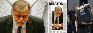 "A edição da Folha, hoje, cuida, com esmero, de mais uma etapa de beatificação dos ladrões da Petrobras, a quem deve-se a 'boa obra' de afundar a credibilidade pública não apenas da esquerda, mas da empresa mais vital para este país, que saquearam sem dó", diz Fernando Brito, editor do Tijolaço, referindo-se à entrevista com Paulo Roberto Costa; "E nossa mídia 'moralista' vai construindo sua galeria de santos do pau-oco: os São Ladrão"