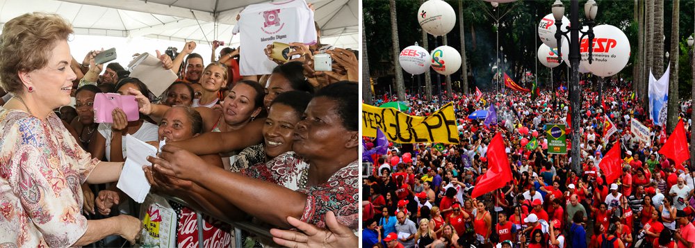 "Alvo de uma força que sequestrou o sistema político para promover um golpe de Estado, a determinação de Dilma para resistir tornou-se uma peça importante da situação política. Num país onde não faltaram impasses e conflitos ao longo da história, a tradição é a retirada da parte mais fraca, ligada aos mais pobres e excluídos. Com sua postura, a presidente alimenta a mobilização popular, fator decisivo na preservação da democracia", afirma Paulo Moreira Leite, colunista do 247; ele destaca que o governo "cometeu inúmeros erros", mas que "em nenhum deles, atentou contra a democracia"; "Houve um sequestro político. Está em curso um crime. A ideia é colaborar com os criminosos e criticar quem resiste?", questiona