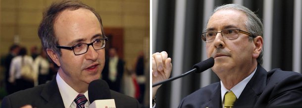 Expoente neocon, Reinaldo Azevedo está inconsolável porque o presidente da Câmara anunciou que a possibilidade de deflagrar um processo de impeachment perdeu força e pode ficar, no mínimo, para 2016; "Ele passou a ser um claro empecilho ao impeachment à medida que só pensa em salvar a própria pele e decidiu fazer da possibilidade de impedimento da presidente da República a sua improvável tábua de salvação", decifrou Reinaldo; "Cunha, um político já antigo, teve uma ascensão meteórica ao topo nos últimos oito anos. E caiu ainda mais depressa", afirmou