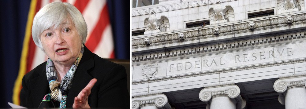 Federal Reserve, o banco central dos Estados Unidos, comandado por Janet Yellen, elevou os juros pela primeira vez em sete anos nesta quarta-feira, 16; Comitê Federal de Mercado Aberto elevou a faixa para sua taxa de juros em 0,25 ponto percentual, para entre 0,25 e 0,50 por cento ao ano, dando fim a um longo debate sobre se a economia dos EUA está forte o suficiente para aguentar custos de financiamento maiores