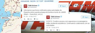 Voo JJ8065, que seguia para São Paulo, saiu às 20h37 dessa segunda-feira (14) e regressou a Madri ao receber a informação sobre a ameaça de bomba, quando sobrevoava o Marrocos