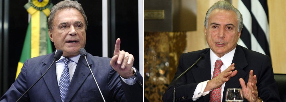 No exercício da Presidência, entre novembro de 2014 e julho de 2015, o vice Michel Temer (PMDB) assinou sete decretos que abriram crédito suplementar de R$ 10,807 bilhões; prática é a mesma adotada pela presidente Dilma Rousseff, apontada como um dos principais motivos para o pedido de impeachment aberto contra ela na Câmara; oposição vai pedir ao TCU uma investigação sobre o caso; “Se a conclusão for de que o vice também cometeu crime de responsabilidade, é obvio que o processo de impeachment deve ser ampliado e os dois deverão ser colocados no banco dos réus”, disse o senador Álvaro Dias (PSDB-PR); se der certo, quem assume é Eduardo Cunha