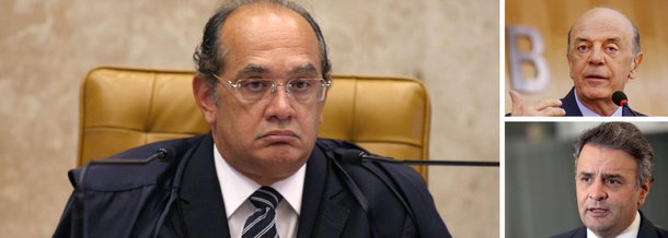 ministro Gilmar Mendes, do Supremo Tribunal Federal (STF), afirmou nessa segunda-feira, 21, que pode manter relações com caciques da oposição que pedem o impeachment da presidente Dilma Rousseff, sem que isso configure suspeição em suas decisões contra o governo na Corte; "Eu não estou proibido de conversar com Serra, nem com Aécio (Neves, também senador tucano), nem com pessoas do governo", disse Mendes, em entrevista à BBC Brasil