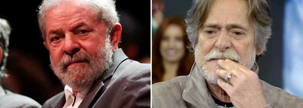 Emocionado com o relato de José de Abreu no programa do Faustão, o ex-presidente Lula afirmou, em carta ao ator: “Ódio e intolerância não combinam com uma sociedade democrática”; durante a exibição do programa da TV Globo, Zé de Abreu relatou ao apresentador que reagiu com um cuspe contra um casal ao ser atacado em um restaurante em São Paulo, ao lado de sua mulher, por ser eleitor do PT