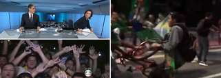 Concessionária de serviço público, a Globo usou seus telejornais para incitar a população a ir às ruas para tentar derrubar a presidente Dilma Rousseff na noite de ontem; Globo foi também a primeira a receber o grampo ilegal contra a presidente Dilma Rousseff divulgado pelo juiz Sergio Moro; nos conflitos registrados ontem, ciclistas e um casal foram agredidos porque tinham a aparência de petistas; "Era isso que queria a Globo com a divulgação de vazamentos sem apuração e a cobertura de protestos com todos os links e câmeras dando palco para animais raivosos em bandos?", questiona o jornalista Kiko Nogueira, diretor do DCM; movimentos sociais devem ir às ruas em defesa da democracia e há risco de confrontos nas ruas