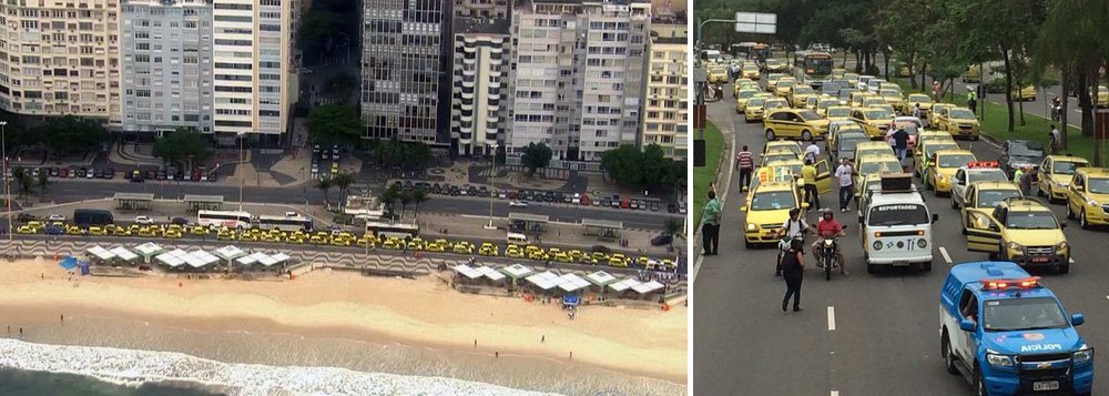 Taxistas estão saindo, desde as 6h30, de vários pontos da cidade, concentrados nas zonas sul, norte e oeste, tendo como destino o Centro Administrativo da prefeitura, na Cidade Nova, onde será feita uma grande concentração; a Polícia Militar e a Guarda Municipal vão à frente da carreata para tentar reduzir os efeitos do trânsito na cidade; a ação, no entanto, está provocando grande confusão no trânsito, já que os taxistas trafegam com a velocidade reduzida e ocupam toda a pista