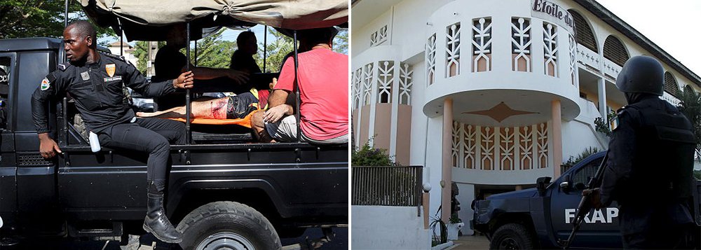 Ataque a um hotel de Grand-Bassam, a oeste de Abidjan, principal cidade da Costa do Marfim, resultou em 22 pessoas mortas; "O balanço é pesado, os terroristas conseguiram matar 14 civis e nós perdemos dois membros das forças especiais", declarou o presidente da Costa do MarfimAlassane Ouattara; organização terrorista Al Qaeda no Magrebe islâmico reivindicou o ataque à estância balneária