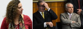 "É imprescindível que se saiba que Cunha forma dupla com o vice-presidente Michel Temer (PMDB) para tentar tirar a presidência de Dilma, para que o vice assuma", afirmou a deputada Jandira Feghali (PCdoB), sobre o afastamento de Eduardo Cunha (PMDB) da Câmara; segundo ela, a decisão unânime do STF suja ainda mais a possibilidade de Temer assumir um governo; "Alguns imaginam que essa decisão pode limpar o golpe, limpar a cena do crime, porque ele deixa de estar colado com Michel Temer. Mas não deixa, todo mundo sabe que o mandante deste golpe é exatamente este"