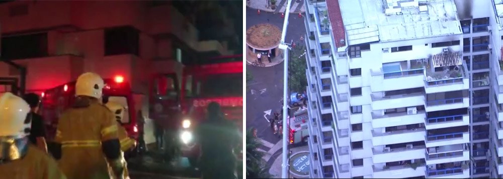 Um incêndio atingiu um apartamento na Barra da Tijuca, Zona Oeste do Rio. Um adolescente de 13 anos, identificado como Lucas Trotta Souza, morreu a caminho do hospital; o apartamento fica no 19º andar do condomínio Alfa Barra II; moradores informaram que ele estava com a mãe, irmã, padrasto e a avó em casa no momento em que o fogo começou; o apartamento atingido pelo fogo ficava na cobertura do edifício